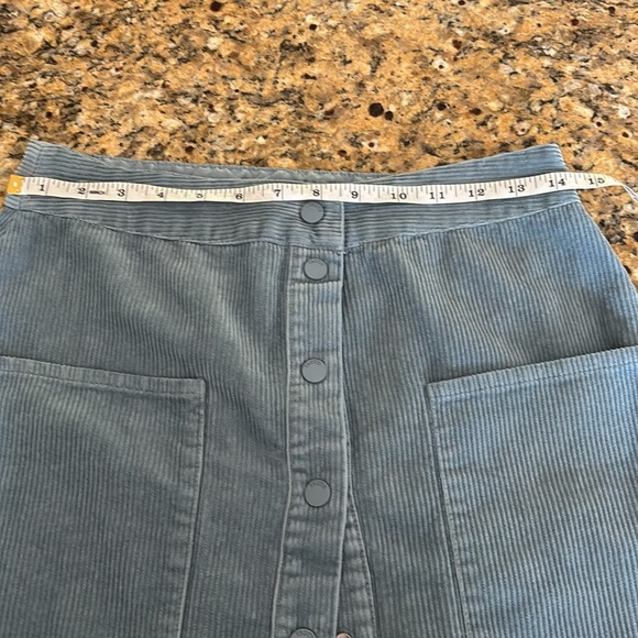 Blue Corduroy Snap-Front Skirt TRUTH BY REPUBLIC Size 6 - Picture 7 of 15